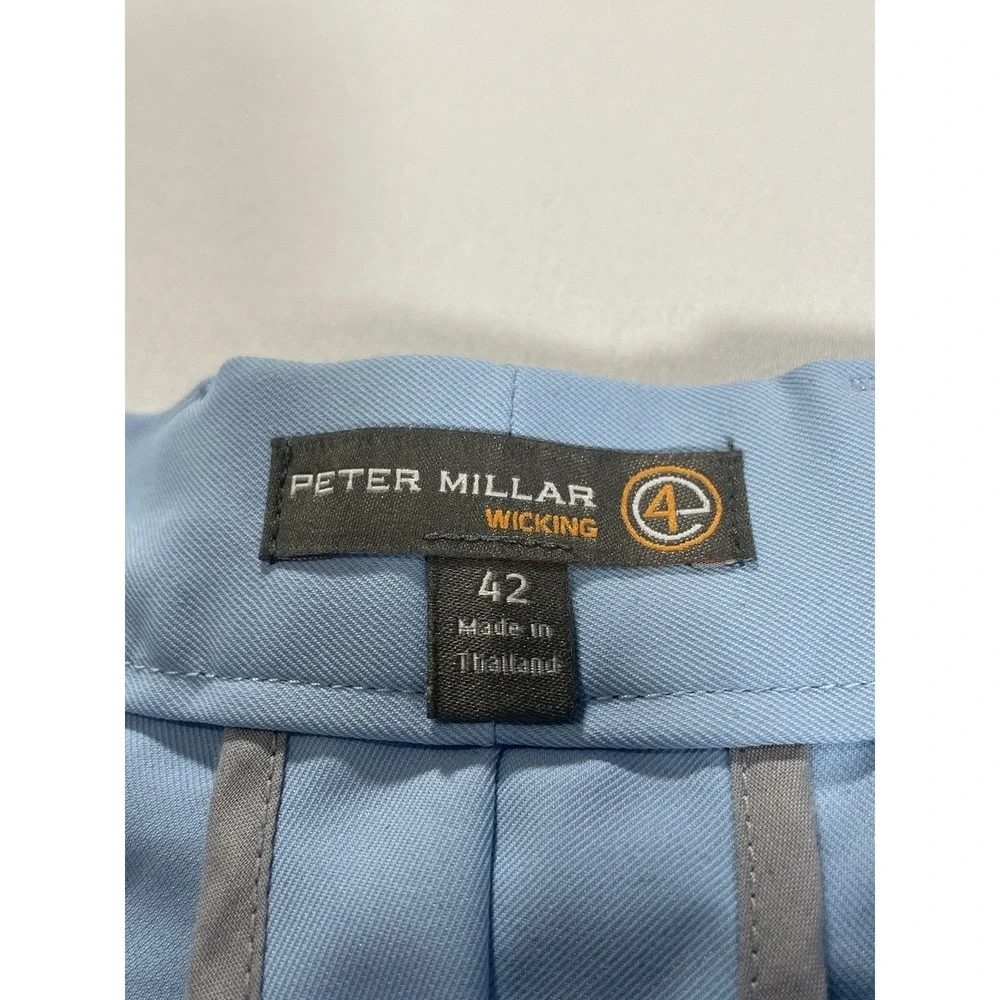 Peter Millar Salem shorts Men's 42 Performance Chino Golf Light Blue Wicking - Picture 4 of 11